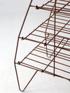 mid-century collapsible wire shelf rack