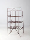 mid-century collapsible wire shelf rack