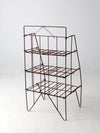 mid-century collapsible wire shelf rack