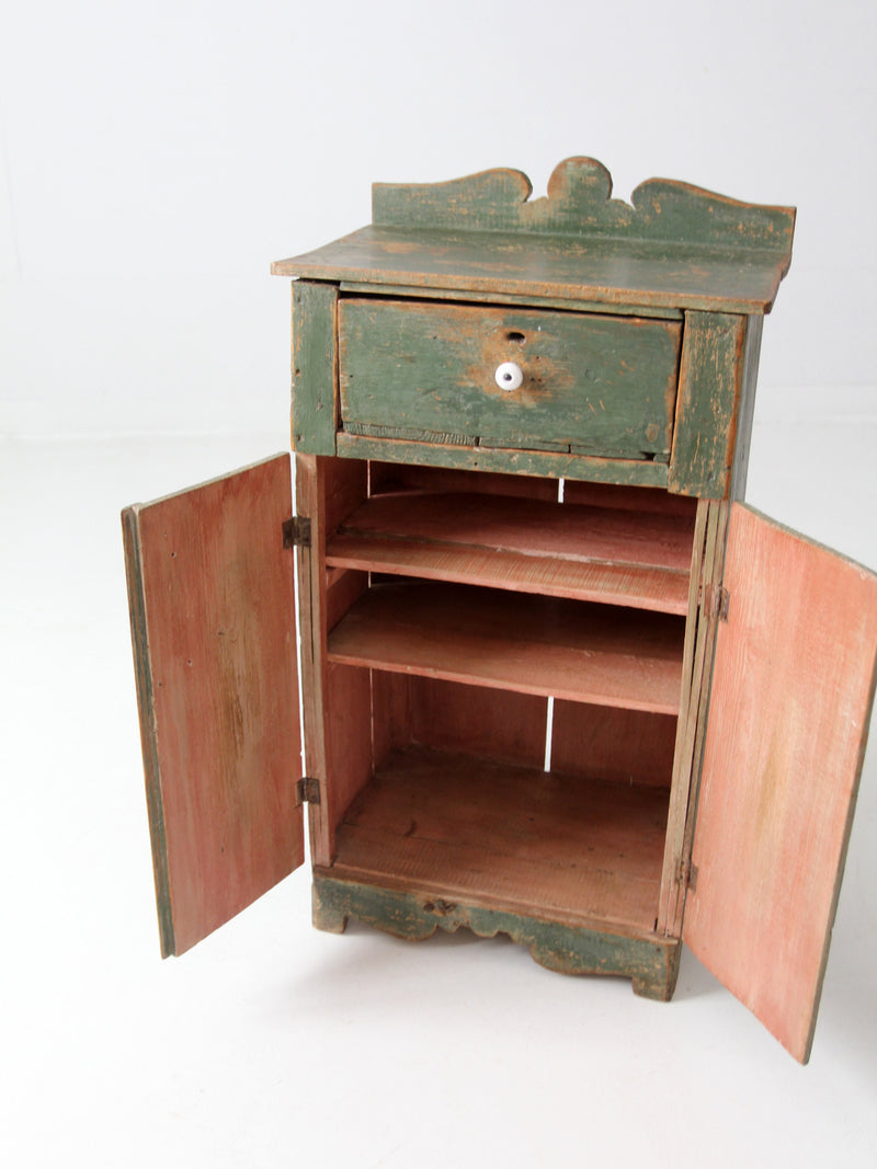 antique painted nightstand cabinet