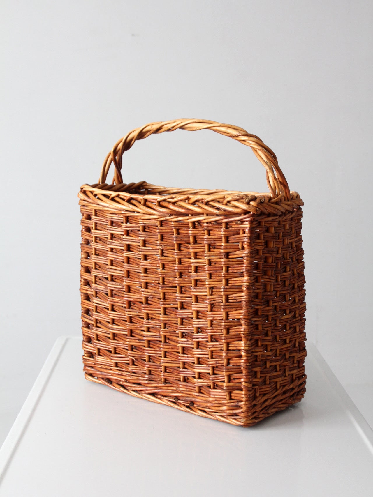 vintage wicker market basket