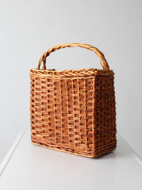 vintage wicker market basket