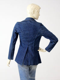 vintage 1970s tailored denim blazer by Gitcha Covered Up