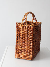 vintage wicker market basket