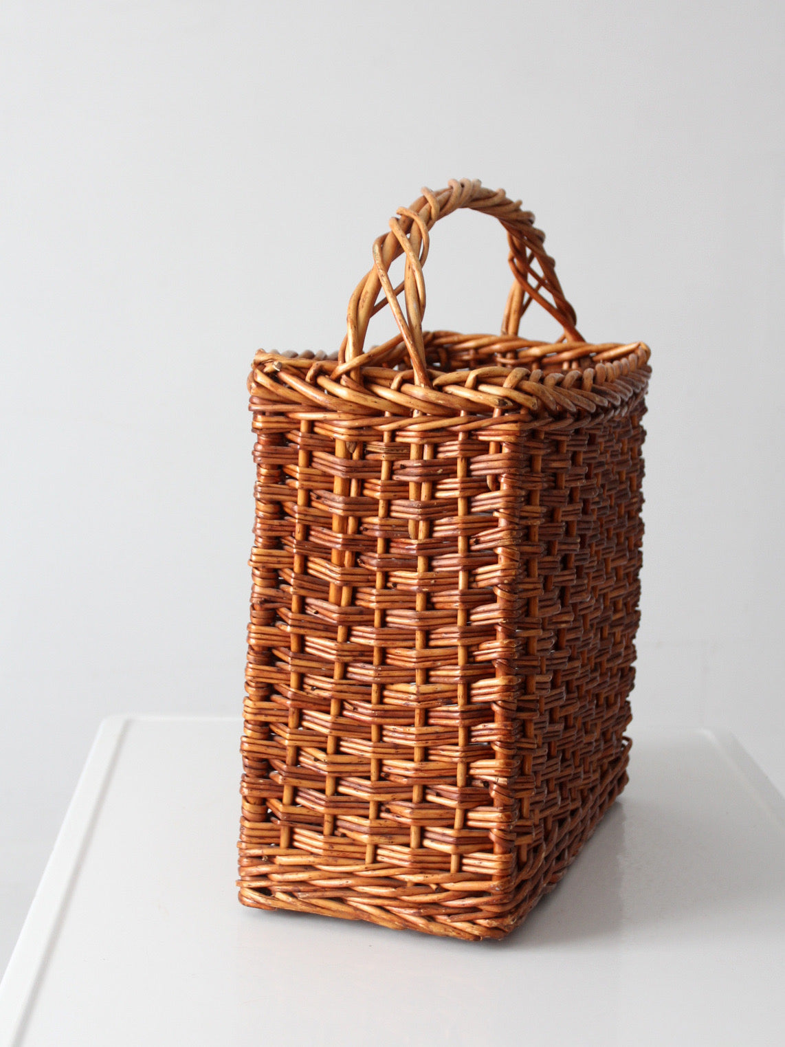 vintage wicker market basket
