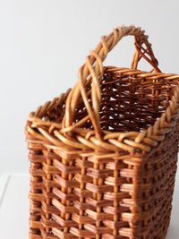 vintage wicker market basket