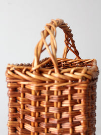 vintage wicker market basket