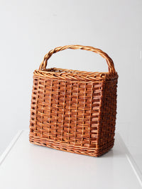 vintage wicker market basket