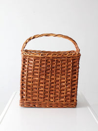 vintage wicker market basket