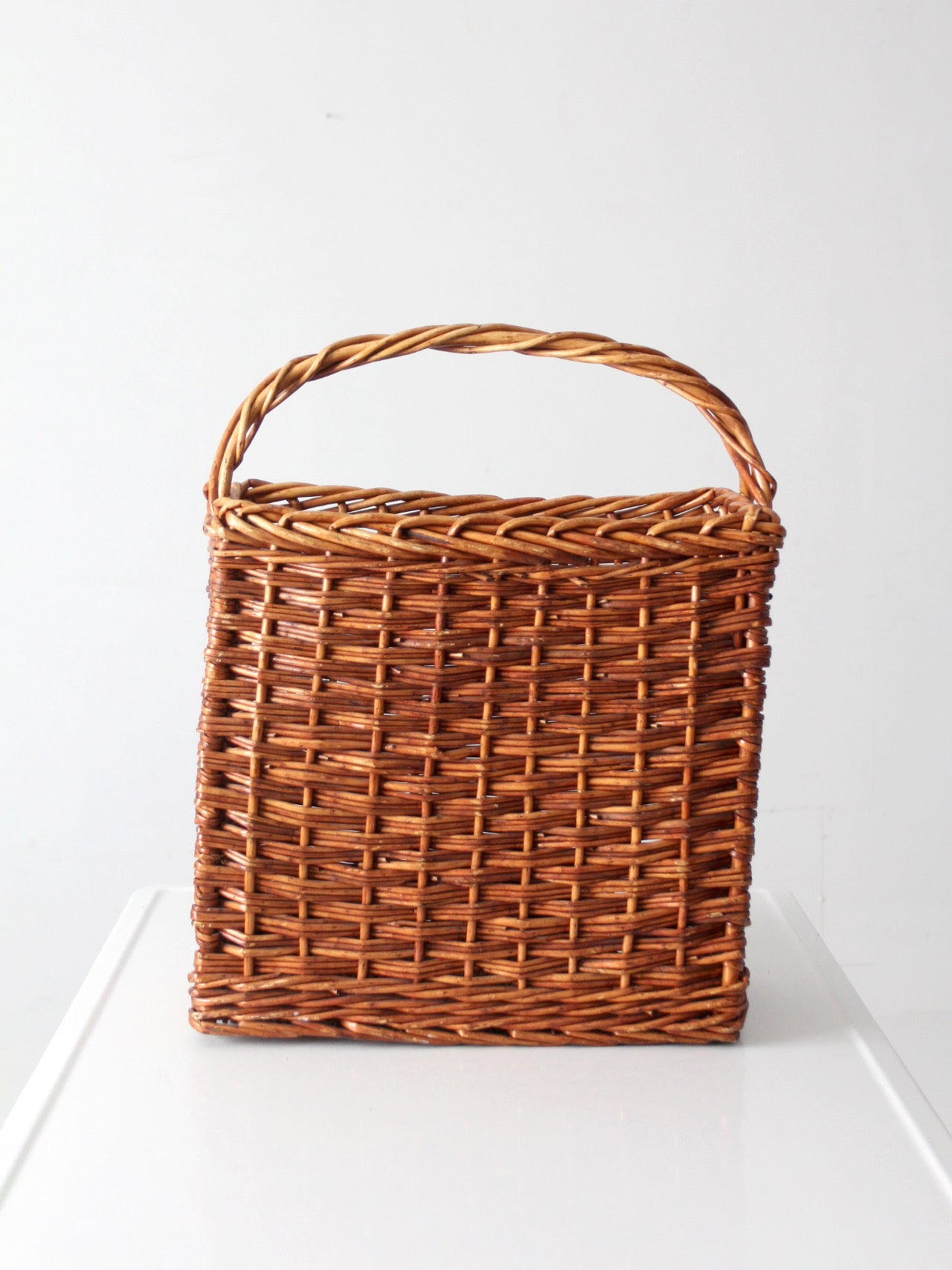 vintage wicker market basket