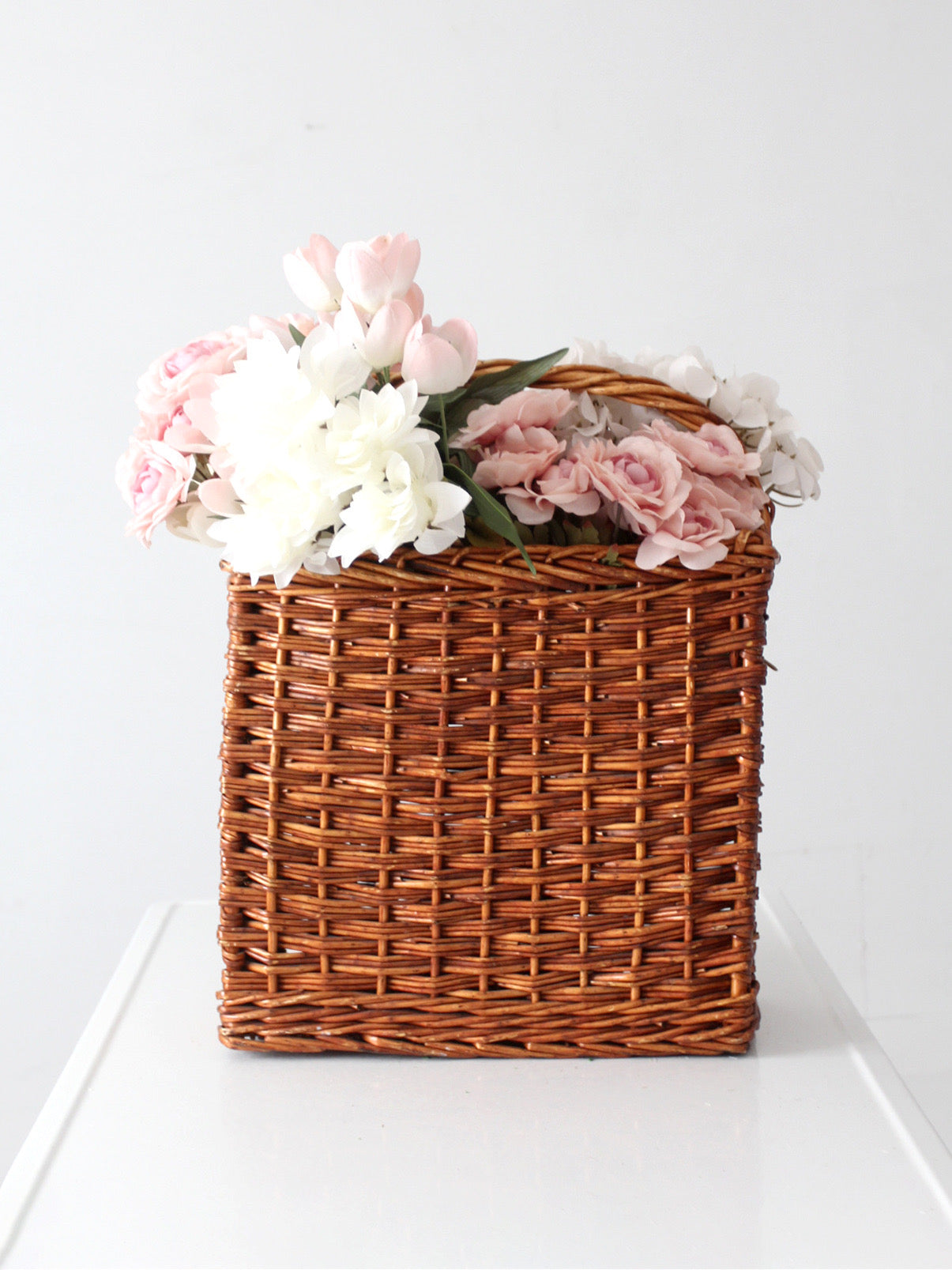 vintage wicker market basket