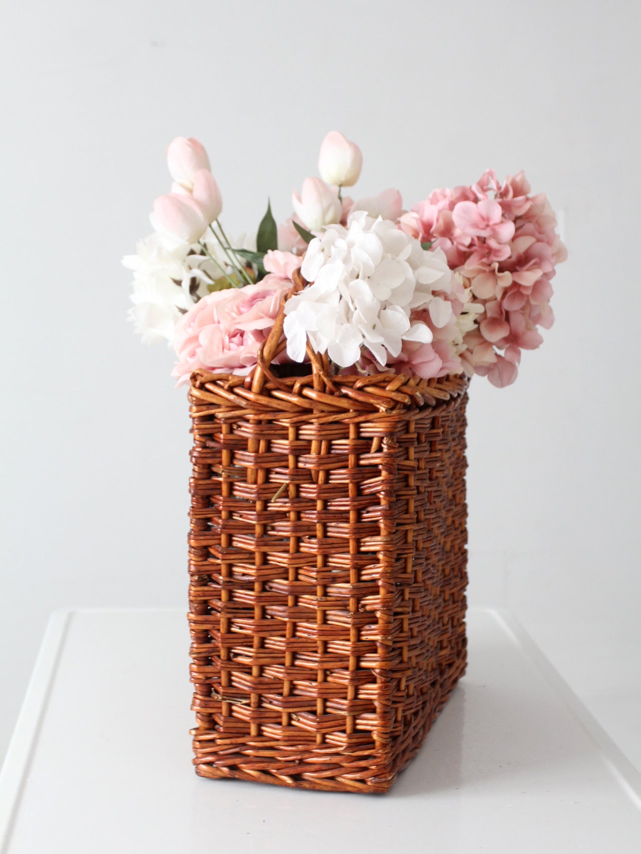 vintage wicker market basket