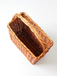 vintage wicker market basket