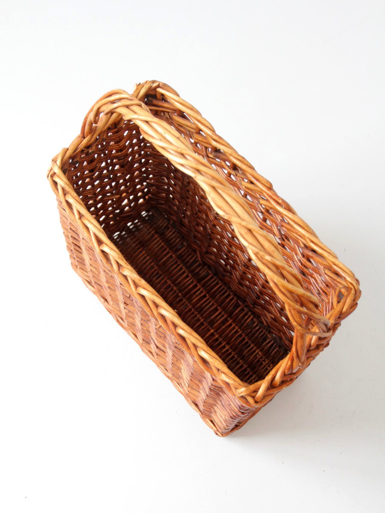 vintage wicker market basket