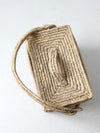 vintage woven storage basket tote