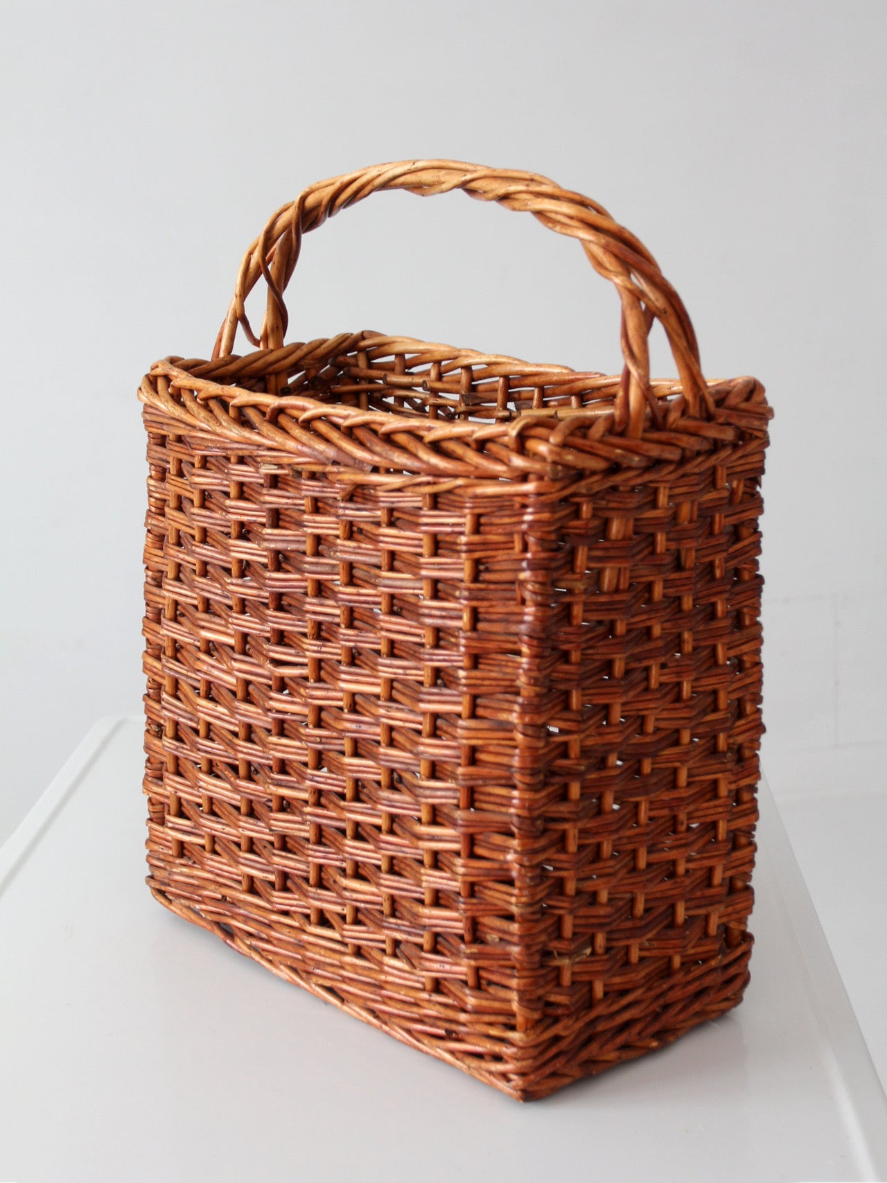 vintage wicker market basket