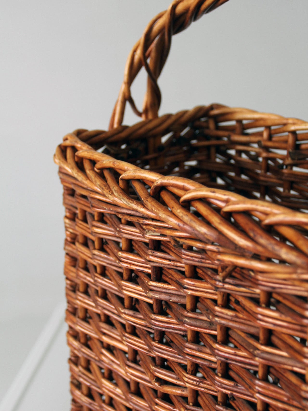 vintage wicker market basket