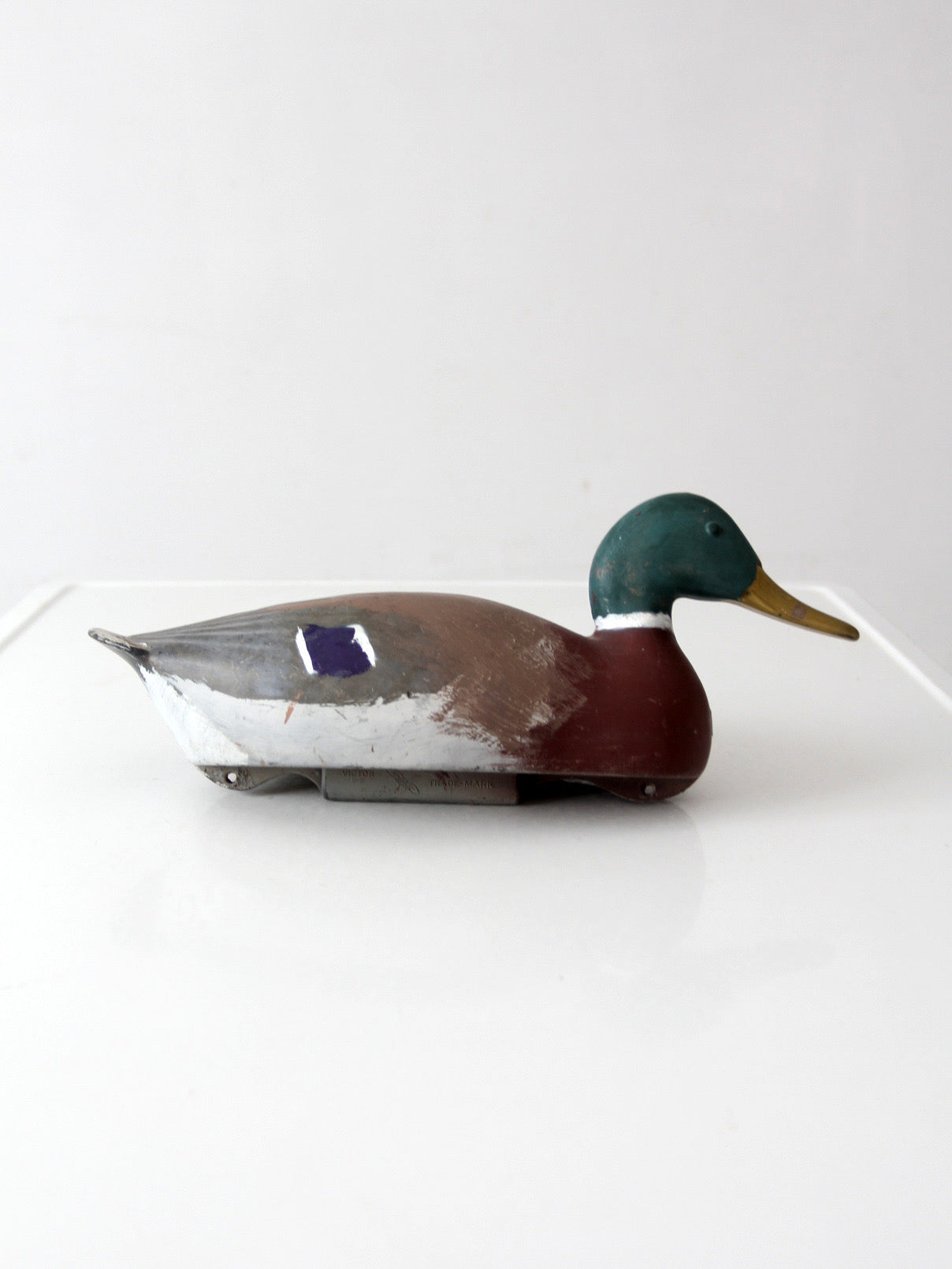 vintage 1970s hand-painted mallard duck decoy