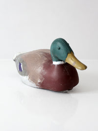 vintage 1970s hand-painted mallard duck decoy