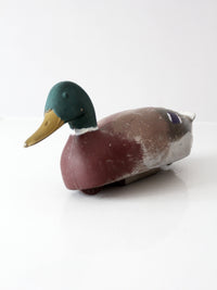 vintage 1970s hand-painted mallard duck decoy