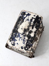 mid-century industrial rolling cart stool