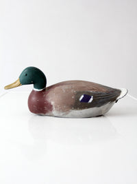 vintage 1970s hand-painted mallard duck decoy
