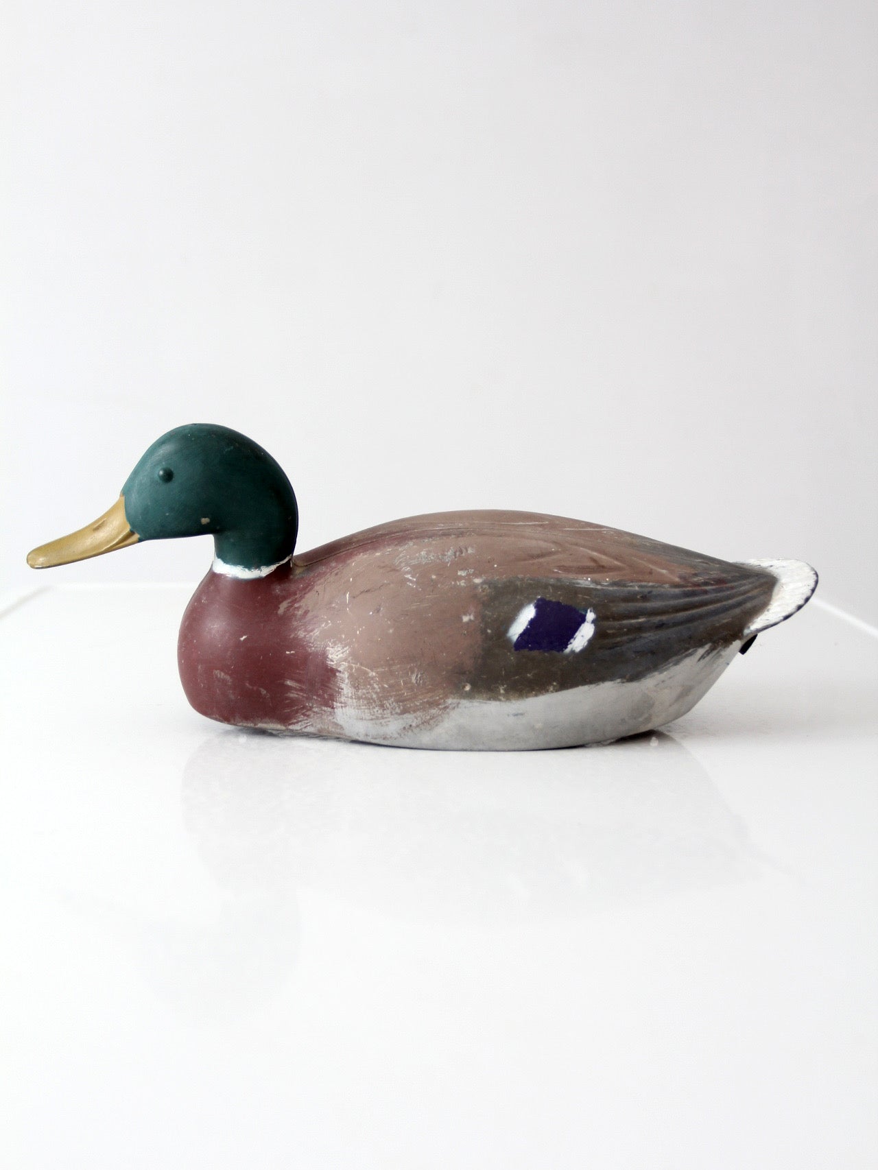 vintage 1970s hand-painted mallard duck decoy
