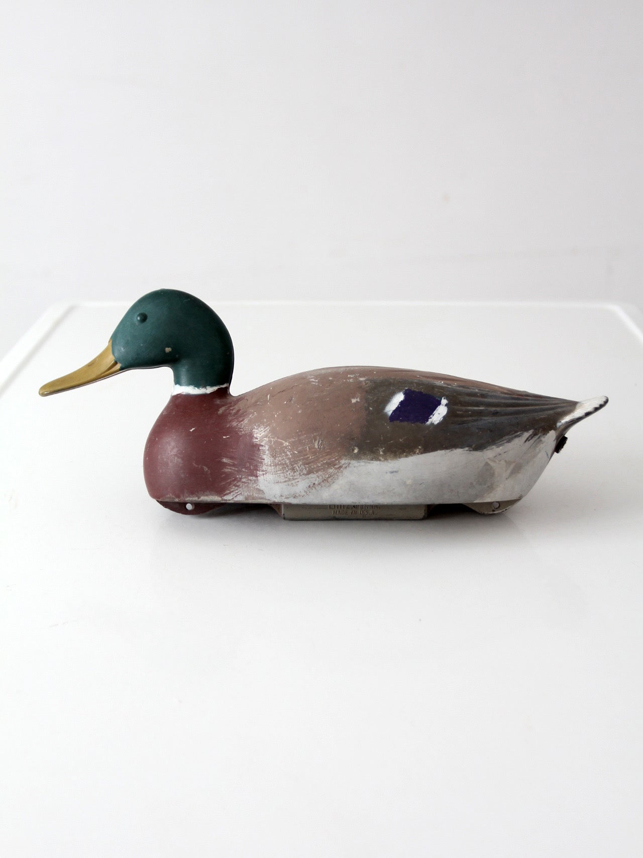 vintage 1970s hand-painted mallard duck decoy