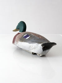 vintage 1970s hand-painted mallard duck decoy