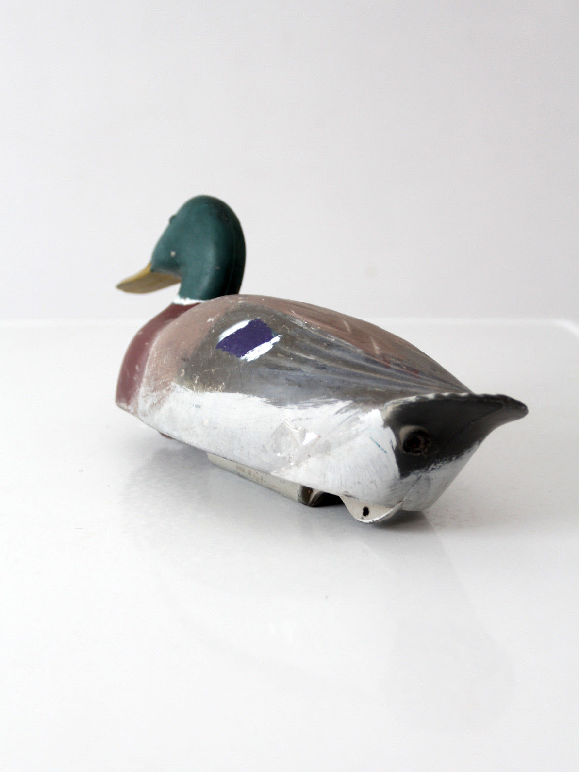 vintage 1970s hand-painted mallard duck decoy