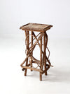 antique Adirondack twig side table