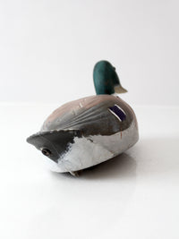 vintage 1970s hand-painted mallard duck decoy