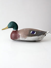 vintage 1970s hand-painted mallard duck decoy