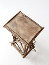 antique Adirondack twig side table
