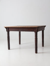 antique wood harvest table