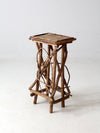 antique Adirondack twig side table