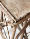 antique Adirondack twig side table