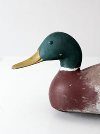 vintage 1970s hand-painted mallard duck decoy