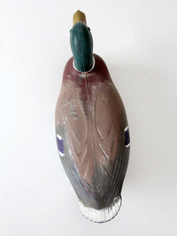 vintage 1970s hand-painted mallard duck decoy