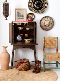 vintage coiled rope basket by Ruth Lescohier