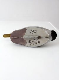 vintage 1970s hand-painted mallard duck decoy