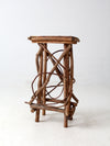 antique Adirondack twig side table