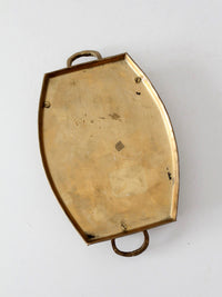 mid-century Hollywood Regency brass gallery tray