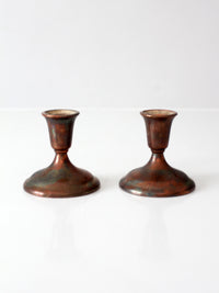 vintage International Silver Co. silverplate candlesticks pair