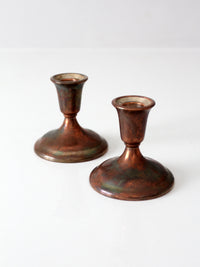 vintage International Silver Co. silverplate candlesticks pair