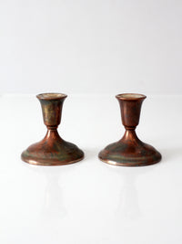 vintage International Silver Co. silverplate candlesticks pair