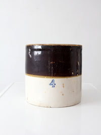 antique Western Stoneware 4 gallon crock