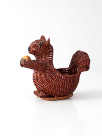 vintage wicker squirrel basket