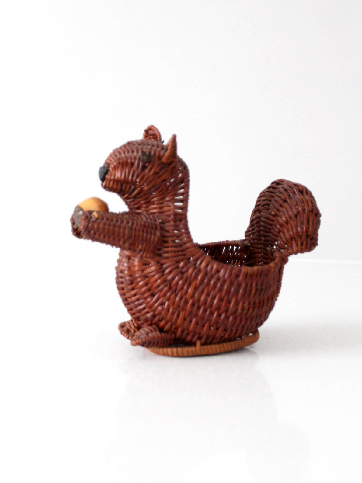 vintage wicker squirrel basket