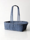 vintage blue wicker basket